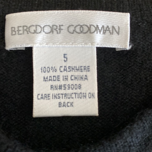 Bergdorf Goodman Girl Cashmere Black Cardigan Top Size 5 - Picture 3 of 4
